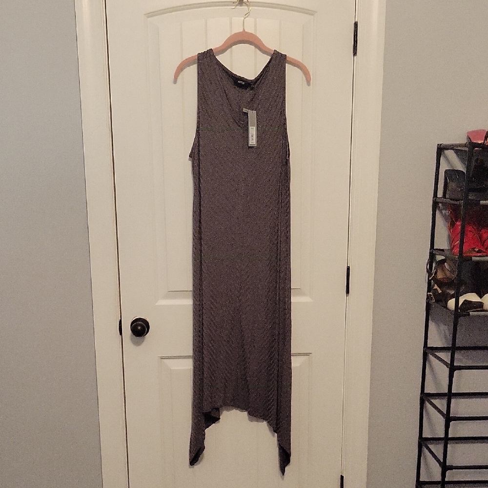 Apt. 9 Gray Asymmetrical Sheath Dress Halter Neck
